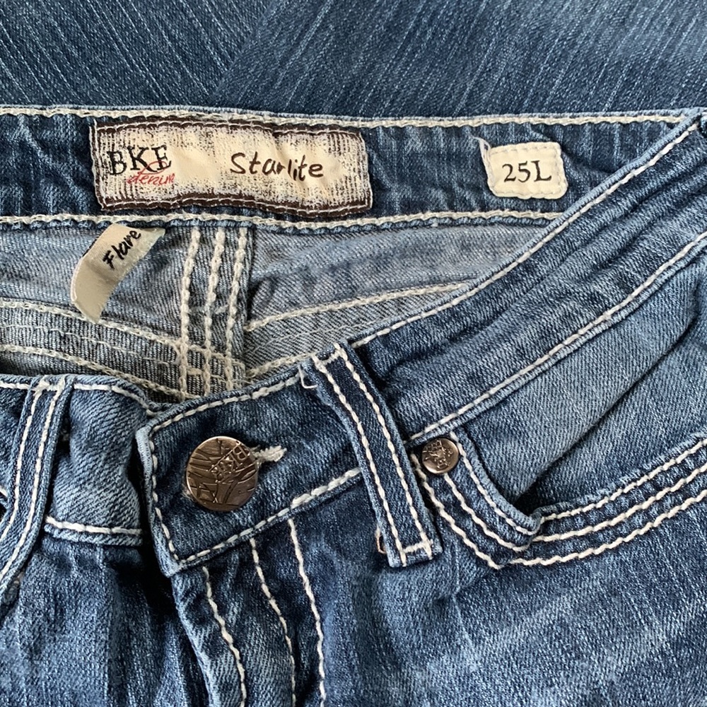 BKE Denim Flare size 25 long - Picture 2 of 5